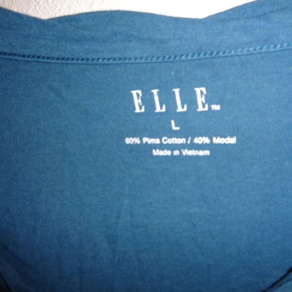 ELLE Pleated Front Long Sleeve Top Size Large - Picture 5 of 9